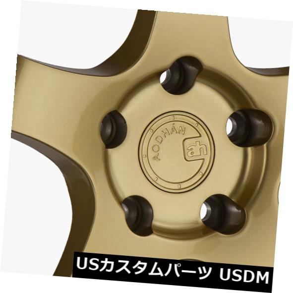 海外輸入ホイール 18x9.5 Aodhan Rims AH03 5x100 +35 Gold Machined Lip（4個セット） 18x9.5 Aodhan Rims AH03 5x100 +35 Gold Machined Lip (Set of 4) 【並行輸入品】｜カスタムパーツ WORLD倉庫