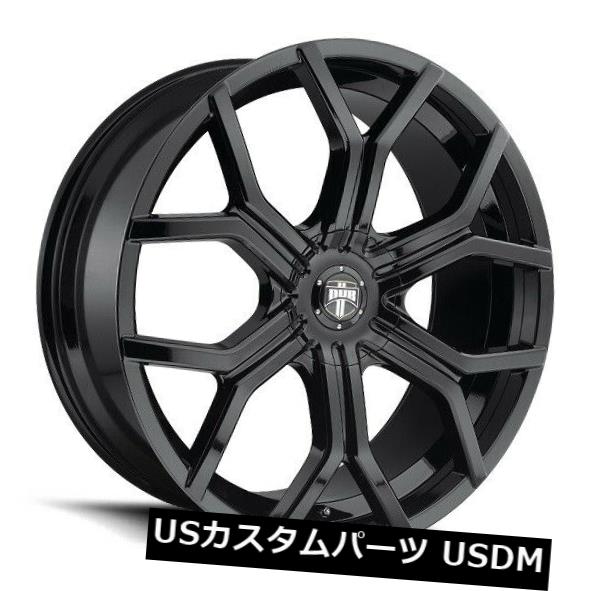 海外輸入ホイール 24x9.5 ET30ダブS208ロイヤリティ6x135 / 6x139.7ブラックリム（4個セット） 24x9.5 ET30 Dub S208 Royalty 6x135/6x139.7 Black Rims (Set of 4) 【並行輸入品】｜カスタムパーツ WORLD倉庫