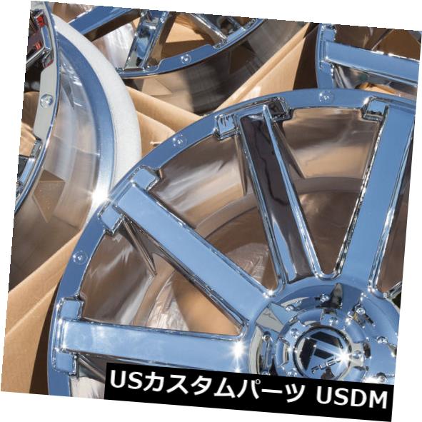 海外輸入ホイール 中古セット22x10フューエルD614 6x135 / 5.5 ET-18クロームホイール(4個セット) Used Set 22x10 FUEL D614 6x135/5.5 ET-18 Chrome Wheels (Set of 4) 【並行輸入品】|カスタムパーツ WORLD倉庫