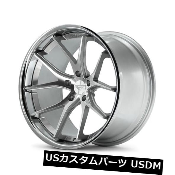 海外輸入ホイール Ferrada FR2 19x10.5 5x112 +38 Machine Silver / Chrome LipWheels（4個セット） Ferrada FR2 19x10.5 5x112 +38 Machine Silver / Chrome LipWheels (Set of 4) 【並行輸入品】