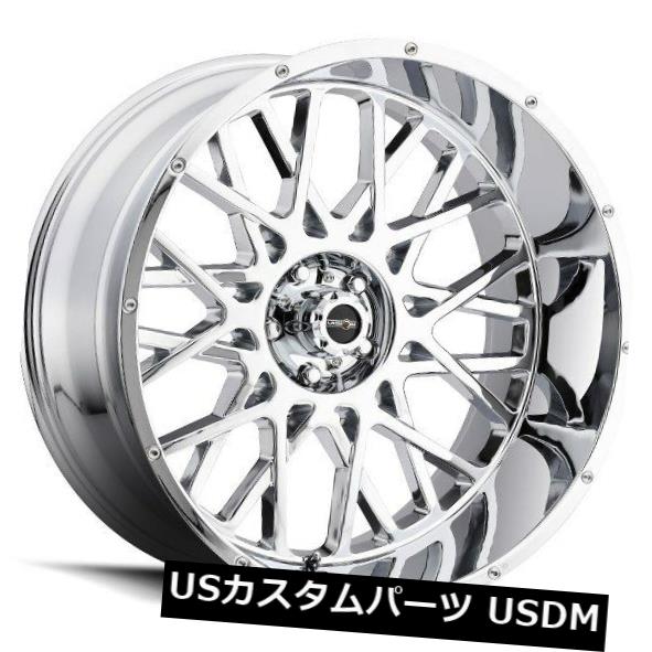 海外輸入ホイール 24X12 Vision 412ロッカー6x139.7 ET-51クロームホイール(4個セット) 24X12 Vision 412 Rocker 6x139.7 ET-51 Chrome Wheels (Set of 4) 【並行輸入品】|カスタムパーツ WORLD倉庫