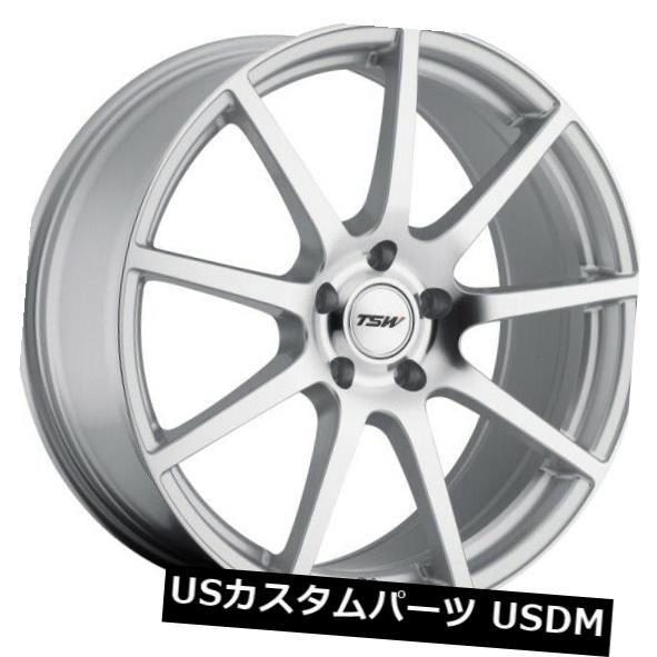 海外輸入ホイール 20x9 TSW Interlagos 5x112リム+35シルバーホイール（4個セット） 20x9 TSW Interlagos 5x112 Rims +35 Silver Wheels (Set of 4) 【並行輸入品】