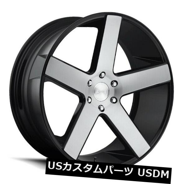 海外輸入ホイール 24x10ダブS217バラー5x127 ET11ブラックブラッシュリム（4個セット） 24x10 Dub S217 Baller 5x127 ET11 Black Brushed Rims (Set of 4) 【並行輸入品】