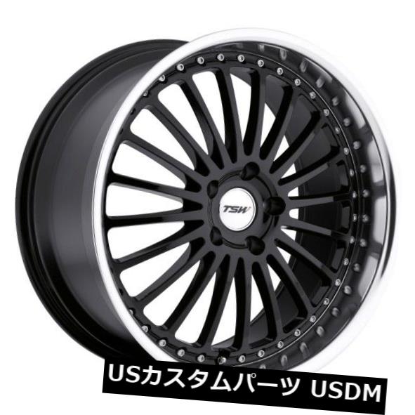 海外輸入ホイール 22x9 TSW Silverstone 5x114.3リム+40ブラックホイール（4個セット） 22x9 TSW Silverstone 5x114.3 Rims +40 Black Wheels (Set of 4) 【並行輸入品】