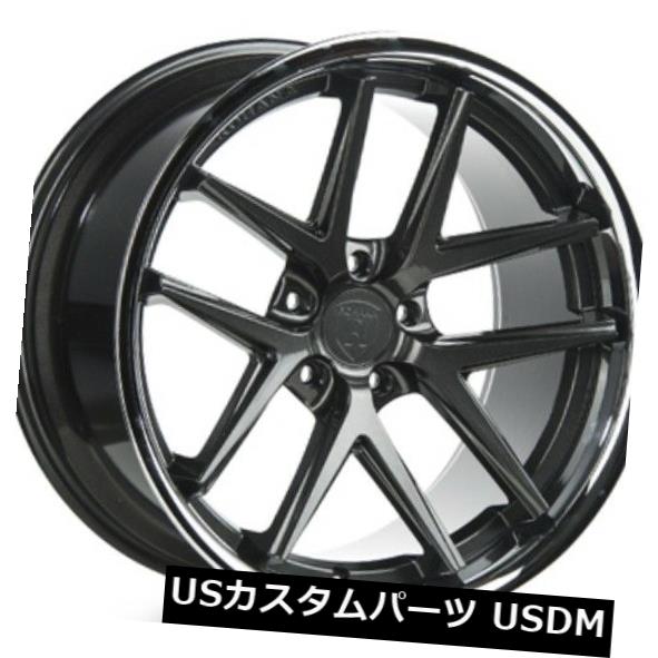 海外輸入ホイール 20x9 / 11 Rohana RC9 5x130 +47/48グロスグラファイト/ステイン lessリップホイール（4個セット） 20x9/11 Rohana RC9 5x130 +47/48 Gloss Graphite/Stainless Lip Wheels (Set of 4) 【並行輸入品】