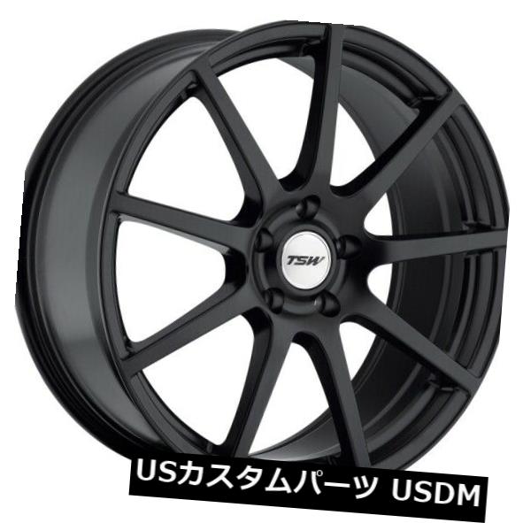 海外輸入ホイール 20x9 TSW Interlagos 5x112リム+35マットブラックホイール(4個セット) 20x9 TSW Interlagos 5x112 Rims +35 Matte Black Wheels (Set of 4) 【並行輸入品】