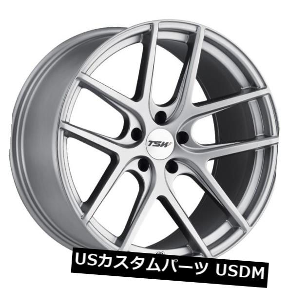 海外輸入ホイール 20x9 / 10 TSW 5x120 +35チタンシルバーホイール（4個セット） 20x9/10 TSW 5x120 +35 Titanium Silver Wheels (Set of 4) 【並行輸入品】