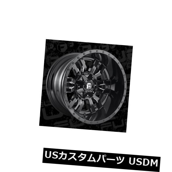 海外輸入ホイール 20x12 Fuel D595 Sledge 8x165.1 ET-44 Black & Milled Rims (Set of 4) 【並行輸入品】