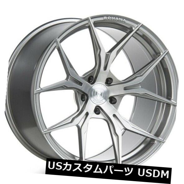 海外輸入ホイール 20x11 Rohana RFX5 5x112 +30ブラッシュドチタン（ディープ）ホイール（4個セット） 20x11 Rohana RFX5 5x112 +30 Brushed Titanium (Deep) Wheels (Set of 4) 【並行輸入品】｜カスタムパーツ WORLD倉庫