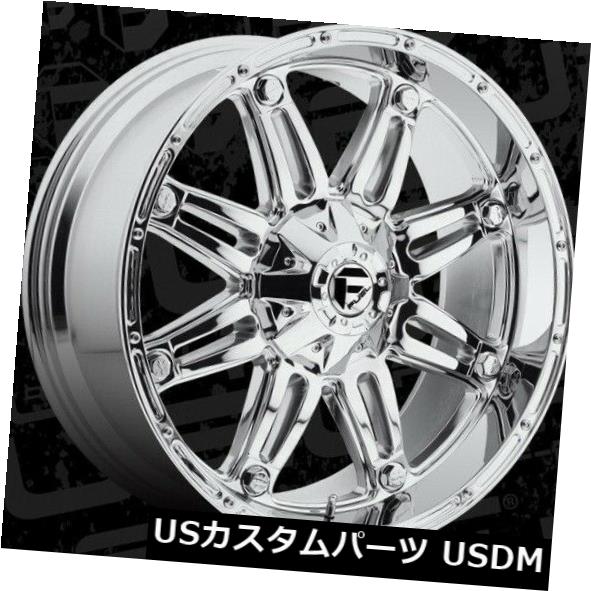 海外輸入ホイール 燃料人質D530 22x9.5 8x170 ET-18クロームリム（4個セット） Fuel Hostage D530 22x9.5 8x170 ET-18 Chrome Rims (Set of 4) 【並行輸入品】
