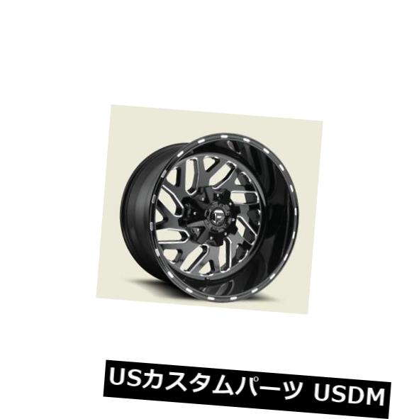 海外輸入ホイール Fuel Triton D581 20x12 8x170 ET-43ブラック/ミルドリム（4個セット） Fuel Triton D581 20x12 8x170 ET-43 Black/Milled Rims (Set of 4) 【並行輸入品】