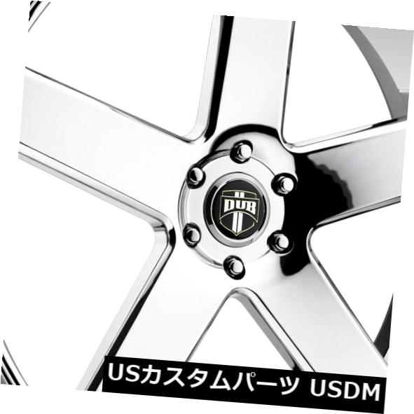 海外輸入ホイール 22x9.5ダブS115バラー6x139.7 ET31クロームリム（4個セット） 22x9.5 Dub S115 Baller 6x139.7 ET31 Chrome Rims (Set of 4) 【並行輸入品】