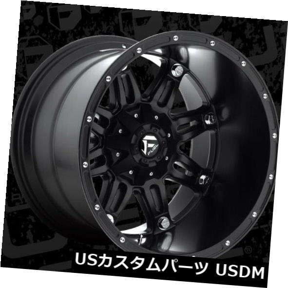 海外輸入ホイール 20x14燃料D531人質8x165.1 ET-76マットブラックリム（4個セット） 20x14 Fuel D531 Hostage 8x165.1 ET-76 Matte Black Rims (Set of 4) 【並行輸入品】