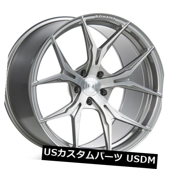 海外輸入ホイール Rohana 20x11 RFX5 5X114 +28ブラッシュドチタンリム（4個セット） Rohana 20x11 RFX5 5X114 +28 Brushed Titanium Rims (Set of 4) 【並行輸入品】