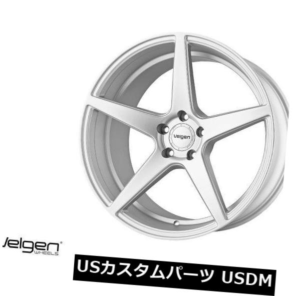 海外輸入ホイール 20x9 / 10.5 Velgen Wheels Classic5 5x114.3 +32/45マットシルバーリム（4個セット） 20x9/10.5 Velgen Wheels Classic5 5x114.3 +32/45 Matte Silver Rims (Set of 4) 【並行輸入品】