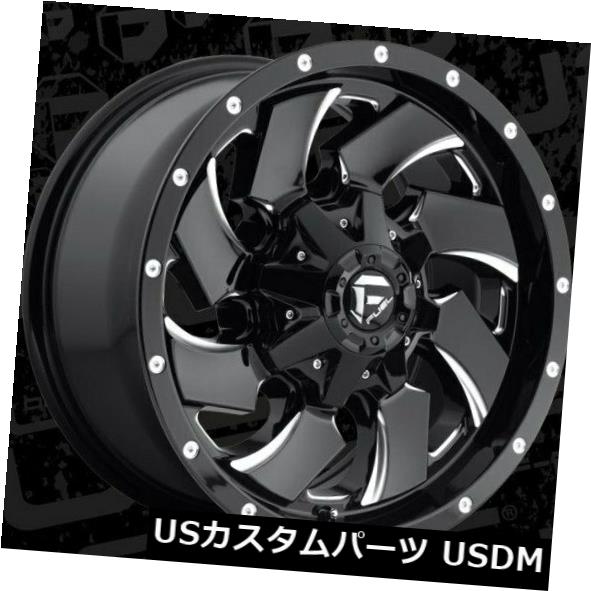 海外輸入ホイール Fuel Cleaver Dualieリア20x8.25 8x170 ET-227ブラックミルドホイール（4個セット） Fuel Cleaver Dualie Rear 20x8.25 8x170 ET-227 Black Milled Wheels (Set of 4) 【並行輸入品】 319,424円