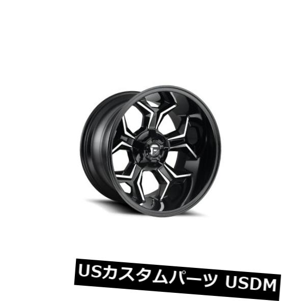 海外輸入ホイール 22x12フューエルD606 6x135 / 5.5 ET-44ブラックマシンリム（4個セット） 22x12 FUEL D606 6x135/5.5 ET-44 Black Machine Rims (Set of 4) 【並行輸入品】