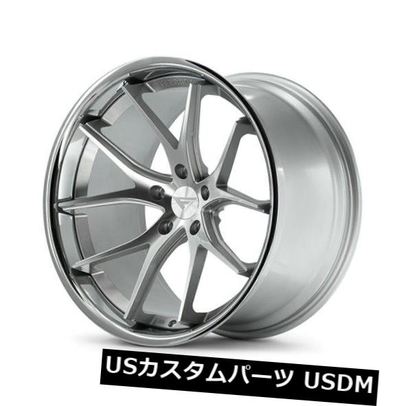 海外輸入ホイール 19x8.5 Ferrada FR2 5x112 +42マシンシルバー/クロームリップホイール（4個セット） 19x8.5 Ferrada FR2 5x112 +42 Machine Silver / Chrome Lip Wheels (Set of 4) 【並行輸入品】｜カスタムパーツ WORLD倉庫