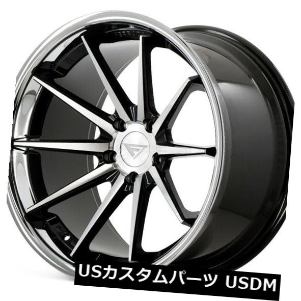 海外輸入ホイール 20x9 Ferrada FR4 5x112 +35マシンブラック/クロームリップホイール(4個セット) 20x9 Ferrada FR4 5x112 +35 Machine Black/Chrome Lip Wheels (Set of 4) 【並行輸入品】|カスタムパーツ WORLD倉庫