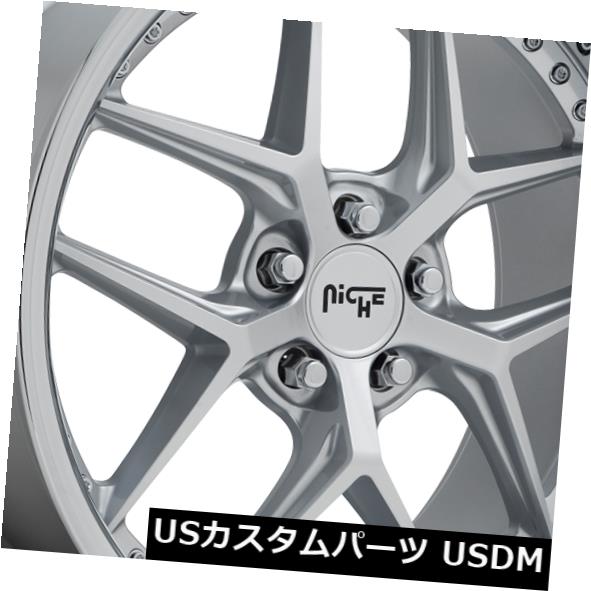 海外輸入ホイール 20x10.5ニッチホイールM225バイス5x112 ET40シルバーホイール（4個セット） 20x10.5 Niche Wheels M225 Vice 5x112 ET40 Silver Wheels (Set of 4) 【並行輸入品】