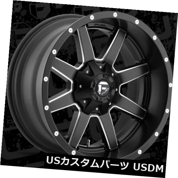 海外輸入ホイール Fuel Maverick D538 24x10 8x6.5 ET1 Golss Black / Milled Wheels（4個セット） Fuel Maverick D538 24x10 8x6.5 ET1 Golss Black/Milled Wheels (Set of 4) 【並行輸入品】