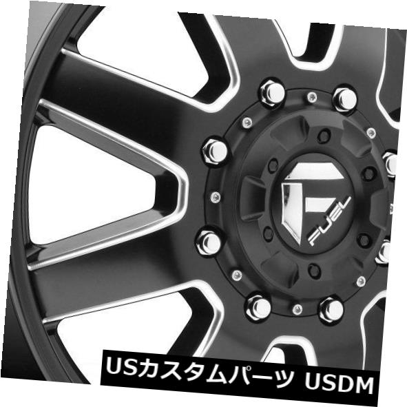 海外輸入ホイール Fuel Maverick D538 20x8.25 8x6.5 ET122ブラック/ミルドホイール（4個セット） Fuel Maverick D538 20x8.25 8x6.5 ET122 Black/Milled Wheels (Set of 4) 【並行輸入品】