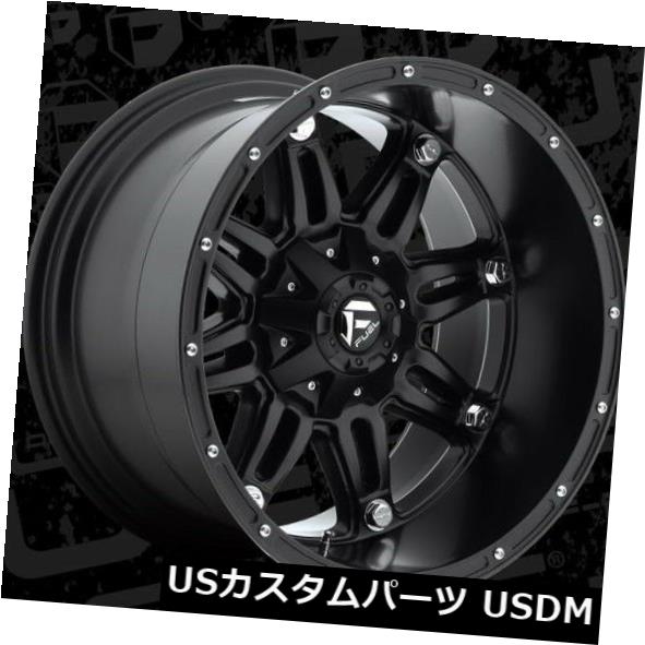 海外輸入ホイール 22x12フューエルD531 5x5.5 / 150 ET-44マットブラックホイール（4個セット） 22x12 FUEL D531 5x5.5/150 ET-44 Matte Black Wheels (Set of 4) 【並行輸入品】