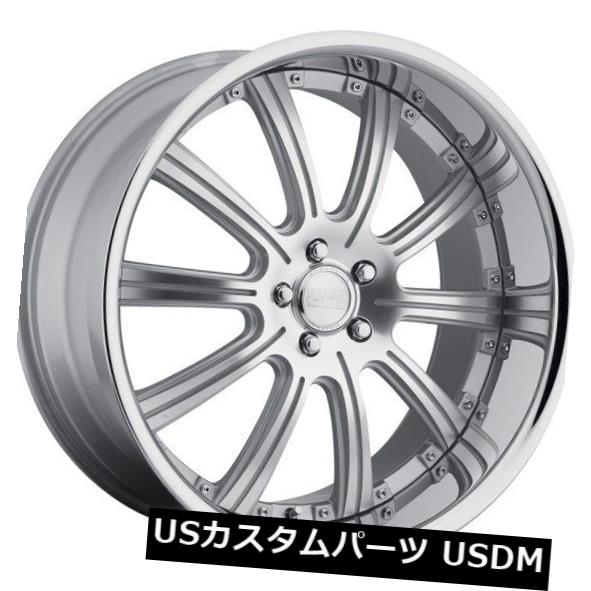 海外輸入ホイール 22X10.5 Concept One RS10 5x120 ET25シルバー加工ホイール（4個セット） 22X10.5 Concept One RS10 5x120 ET25 Silver Machined Wheels (Set of 4) 【並行輸入品】