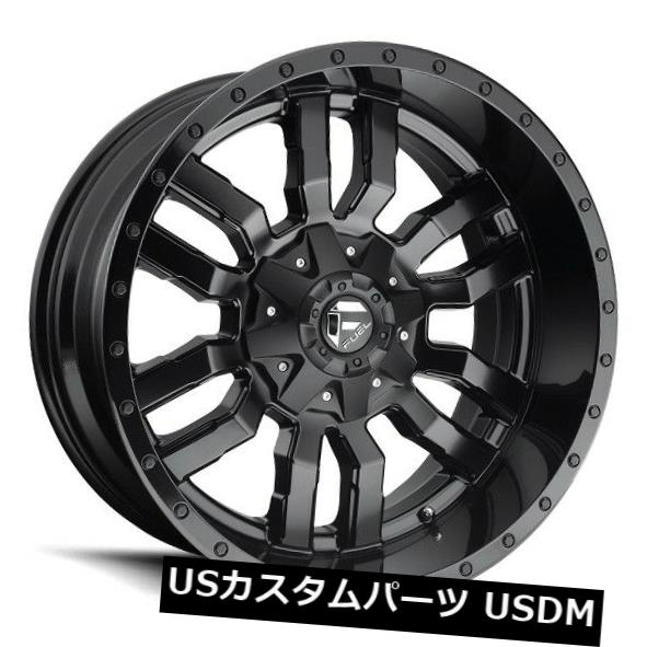 海外輸入ホイール 22x12フューエルD596 5x5.5 / 150 ET-44マットブラックリム（4個セット） 22x12 FUEL D596 5x5.5/150 ET-44 Matte Black Rims (Set of 4) 【並行輸入品】