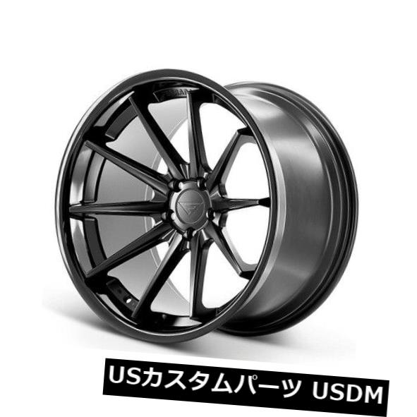 海外輸入ホイール 22x10.5 Ferrada FR4 5x130 +45マットブラック/グロスブラックリップホイール（4個セット） 22x10.5 Ferrada FR4 5x130 +45 Matte Black / Gloss Black Lip Wheels (Set of 4) 【並行輸入品】｜カスタムパーツ WORLD倉庫