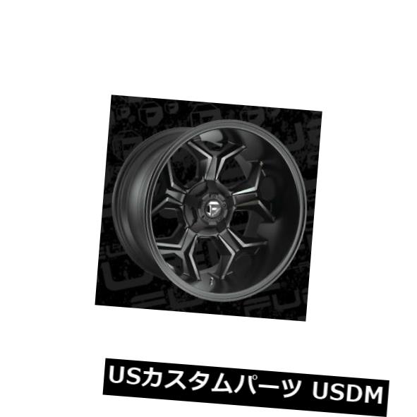 海外輸入ホイール 20x12燃料D605アベンジャー6x135 / 6x139.7 ET-44ブラック機械加工リム（4個セット） 20x12 Fuel D605 Avenger 6x135/6x139.7 ET-44 Black Machined Rims (Set of 4) 【並行輸入品】