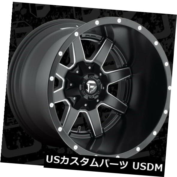 海外輸入ホイール 22x14フューエルD538 8x6.5 ET-76マットブラックリム（4個セット） 22x14 FUEL D538 8x6.5 ET-76 Matte Black Rims (Set of 4) 【並行輸入品】