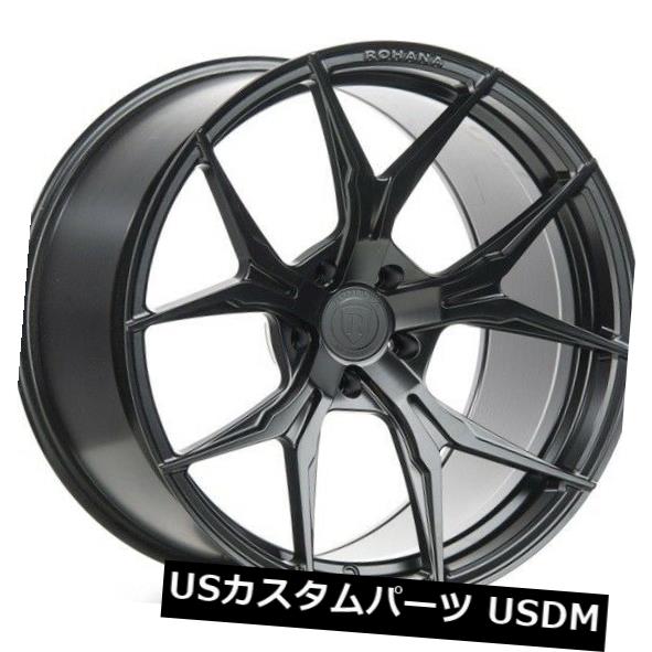 海外輸入ホイール 19x8.5 / 9.5 Rohana RFX5 5x114 +35/38マットブラックホイール（4個セット） 19x8.5/9.5 Rohana RFX5 5x114 +35/38 Matte Black Wheels (Set of 4) 【並行輸入品】