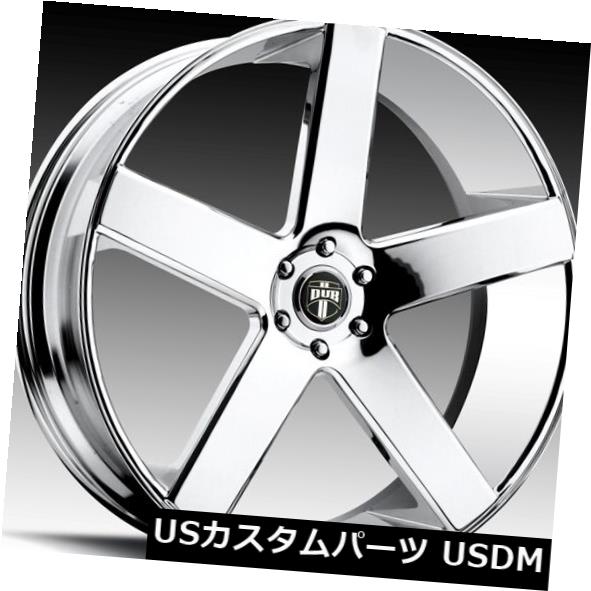 海外輸入ホイール 22x9.5ダブバラーS115 6x5.5 ET31クロームホイール（4個セット） 22x9.5 Dub Baller S115 6x5.5 ET31 Chrome Wheels (Set of 4) 【並行輸入品】