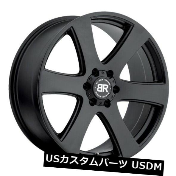 海外輸入ホイール 22x9.5ブラックライノハカ6x135 ET30マットブラックホイール（4個セット） 22x9.5 Black Rhino Haka 6x135 ET30 Matte Black Wheels (Set of 4) 【並行輸入品】