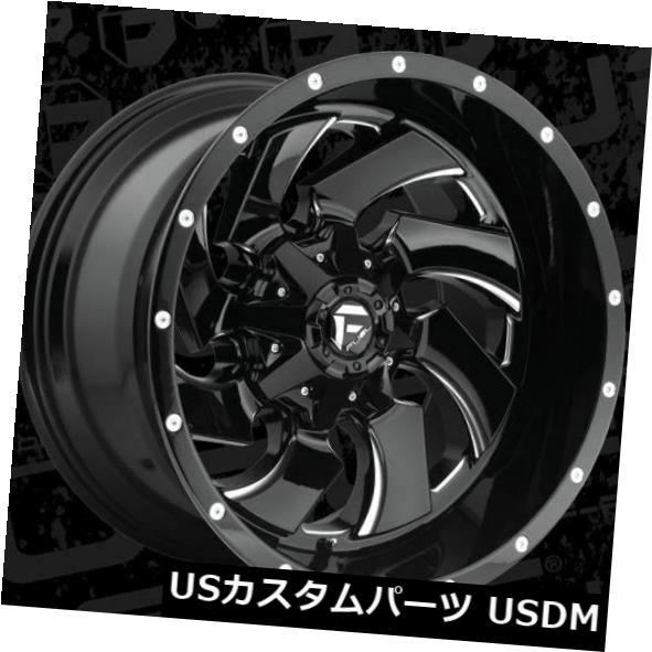 海外輸入ホイール 22x12フューエルD574 8x170 ET-44ブラックリム（4個セット） 22x12 FUEL D574 8x170 ET-44 Black Rims (Set of 4) 【並行輸入品】