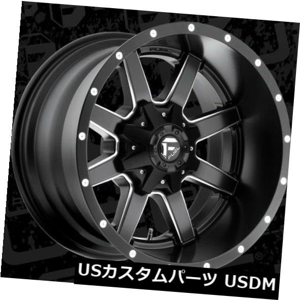 海外輸入ホイール 22x12フューエルD538 6x135 / 5.5 ET-44マットブラックリム（4個セット） 22x12 FUEL D538 6x135/5.5 ET-44 Matte Black Rims (Set of 4) 【並行輸入品】