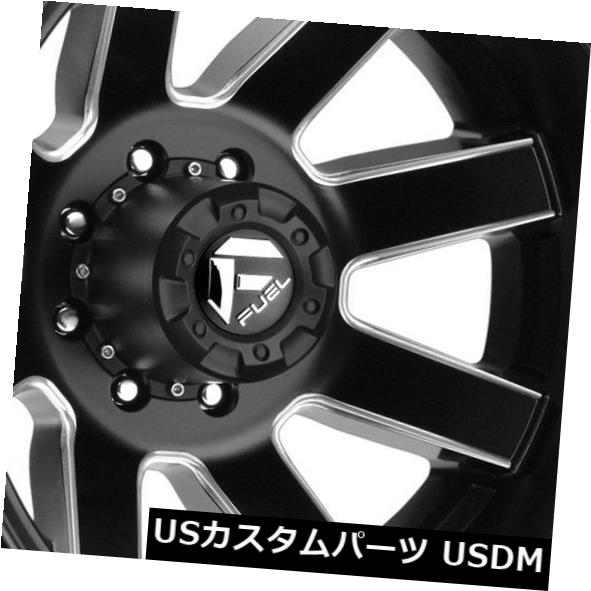 海外輸入ホイール Fuel Maverick D538 20x8.25 8x200 ET-201ブラック/ミルドリム（4個セット） Fuel Maverick D538 20x8.25 8x200 ET-201 Black/Milled Rims (Set of 4) 【並行輸入品】