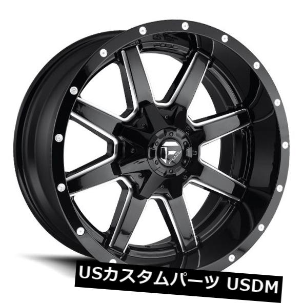 海外輸入ホイール Fuel Maverick D610 20x12 6x135 / 6x5.5 ET-44グロスブラック/ミルドホイール（4個セット） Fuel Maverick D610 20x12 6x135/6x5.5 ET-44 Gloss Black/Milled Wheels (Set of 4) 【並行輸入品】｜カスタムパーツ WORLD倉庫