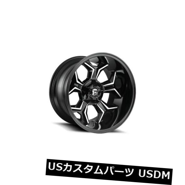 海外輸入ホイール 22x12フューエルD606 6x135 / 5.5 ET-44グロスブラックマシンホイール（4個セット） 22x12 FUEL D606 6x135/5.5 ET-44 Gloss Black Machine Wheels (Set of 4) 【並行輸入品】
