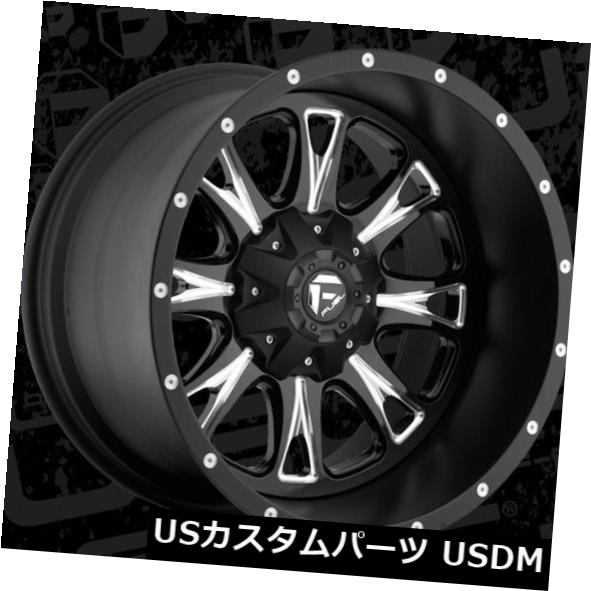 海外輸入ホイール フューエルスロットルD513 20x12 6x135 / 6x5.5 ET-44ブラックホイールリム（4個セット） Fuel Throttle D513 20x12 6x135/6x5.5 ET-44 Black Wheels Rims (Set of 4) 【並行輸入品】