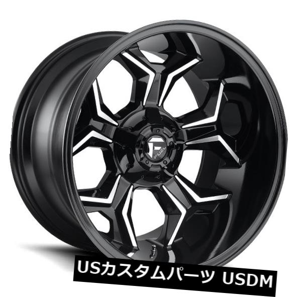 海外輸入ホイール フューエルアベンジャーD606 20x12 6x135 / 6x5.5 ET-44グロスブラック/ミルドホイール（4個セット） Fuel Avenger D606 20x12 6x135/6x5.5 ET-44 Gloss Black/Milled Wheels (Set of 4) 【並行輸入品】