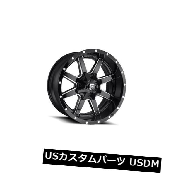 海外輸入ホイール 22x12フューエルD610 6x135 / 5.5 ET-44ブラックリム（4個セット） 22x12 FUEL D610 6x135/5.5 ET-44 Black Rims (Set of 4) 【並行輸入品】