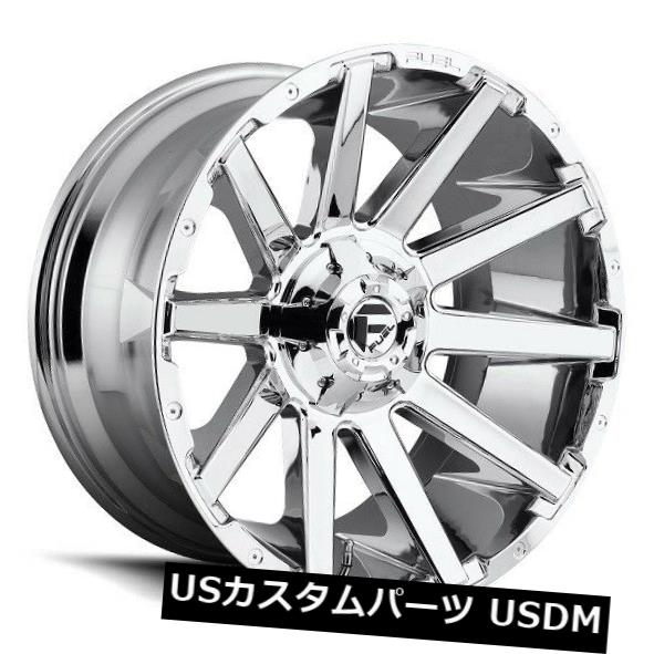 海外輸入ホイール 20x10フューエルD614 8x180 ET-18クロームホイール（4個セット） 20x10 FUEL D614 8x180 ET-18 Chrome Wheels (Set of 4) 【並行輸入品】