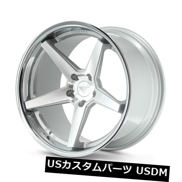 海外輸入ホイール Ferrada FR3 19x10.5 5x112 +38 Machine Silver / Chrome LipWheels（4個セット） Ferrada FR3 19x10.5 5x112 +38 Machine Silver / Chrome LipWheels (Set of 4) 【並行輸入品】