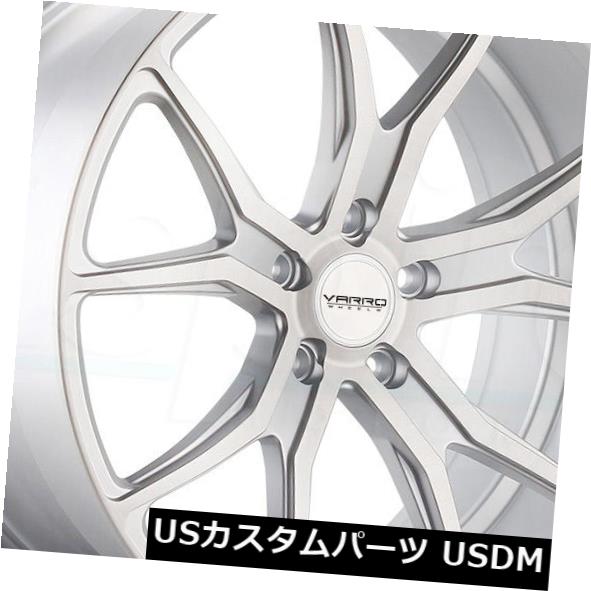 海外輸入ホイール 20X11 Varro VD01 5x130mm +55マットシルバーブラッシュドフェイスホイール（4個セット） 20X11 Varro VD01 5x130mm +55 Matte Silver Brushed Face Wheels (Set of 4) 【並行輸入品】