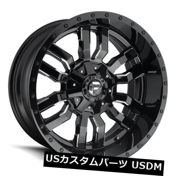 海外輸入ホイール 22x9.5 FUEL D595 8x6.5 ET20ブラックリム（4個セット） 22x9.5 FUEL D595 8x6.5 ET20 Black Rims (Set of 4) 【並行輸入品】｜カスタムパーツ WORLD倉庫 292,149円