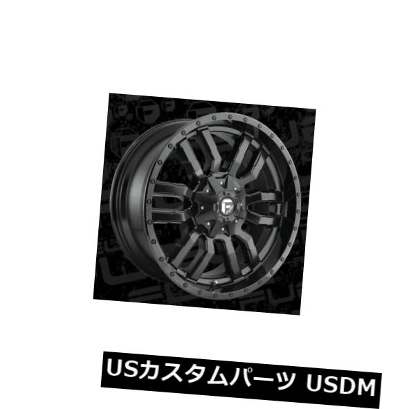 海外輸入ホイール 22x10燃料D596スレッジ5x139.7 / 5x150 ET-18マットブラックリム（4個セット） 22x10 Fuel D596 Sledge 5x139.7/5x150 ET-18 Matte Black Rims (Set of 4) 【並行輸入品】