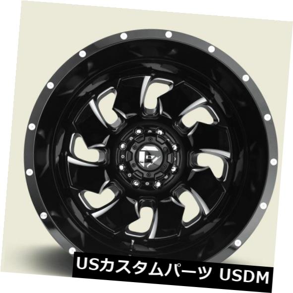 海外輸入ホイール Fuel Cleaver Dualie Rear D574 20x8.25 8x210 ET-195 Black / Milled Rims（4個セット） Fuel Cleaver Dualie Rear D574 20x8.25 8x210 ET-195 Black/Milled Rims (Set of 4) 【並行輸入品】