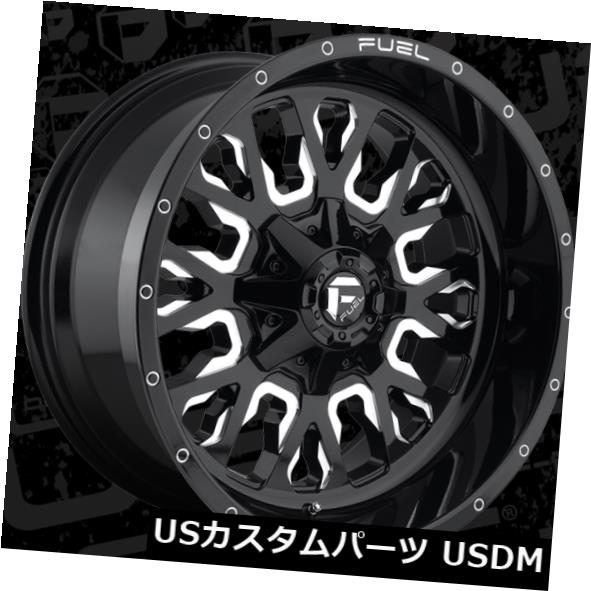 海外輸入ホイール 24x14フューエルD611 6x135 / 5.5 ET-75ブラックリム（4個セット） 24x14 FUEL D611 6x135/5.5 ET-75 Black Rims (Set of 4) 【並行輸入品】｜カスタムパーツ WORLD倉庫